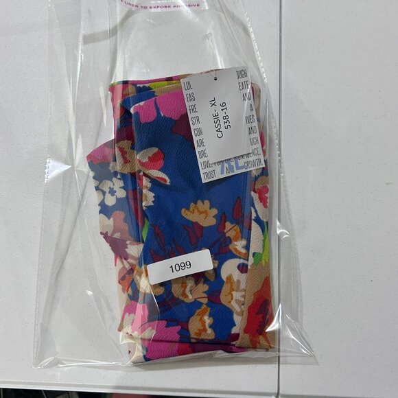 LuLaRoe Cassie Skirt Womens XL Blue Floral Print Stretch Pencil Pull On Spring - Picture 13 of 13